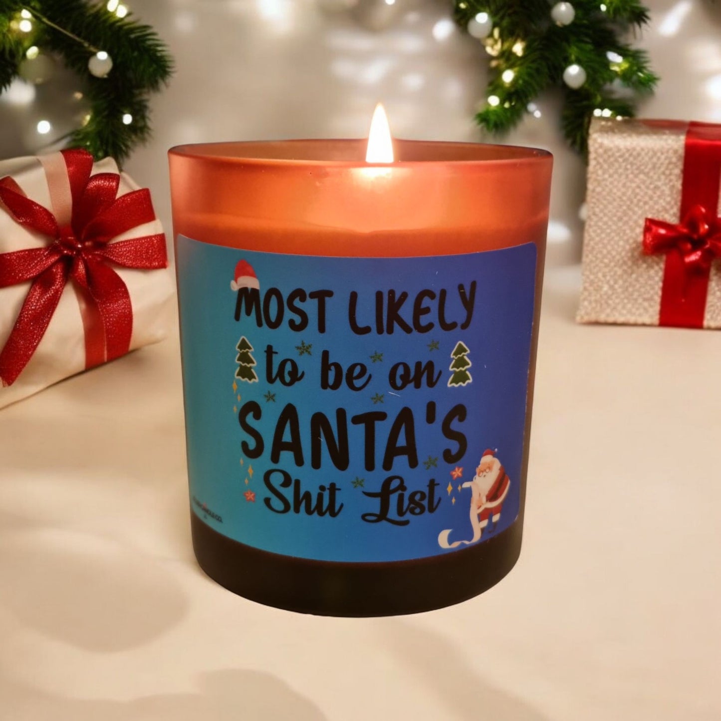 Most Likely To Be On Santa’s Shit List Candle