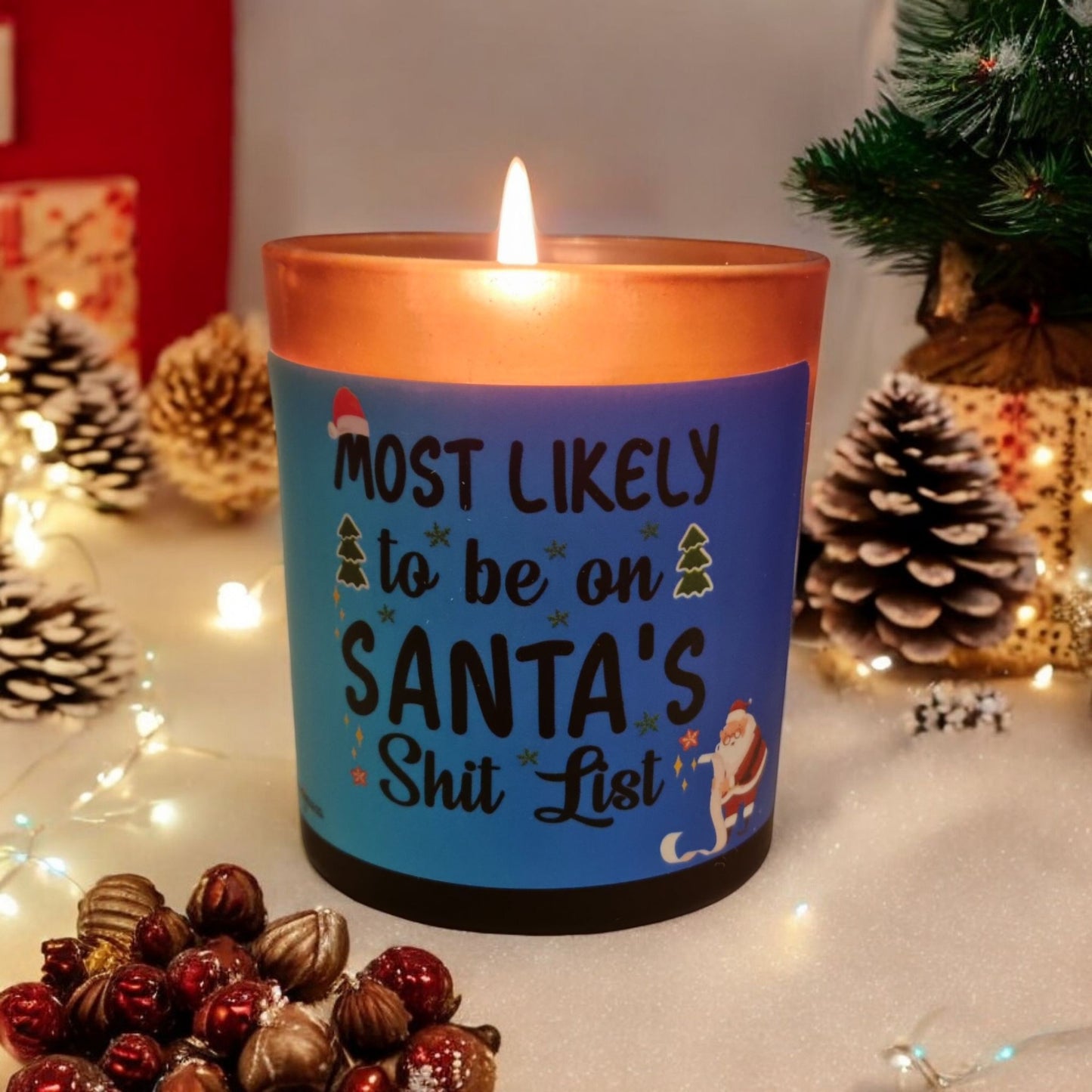 Most Likely To Be On Santa’s Shit List Candle