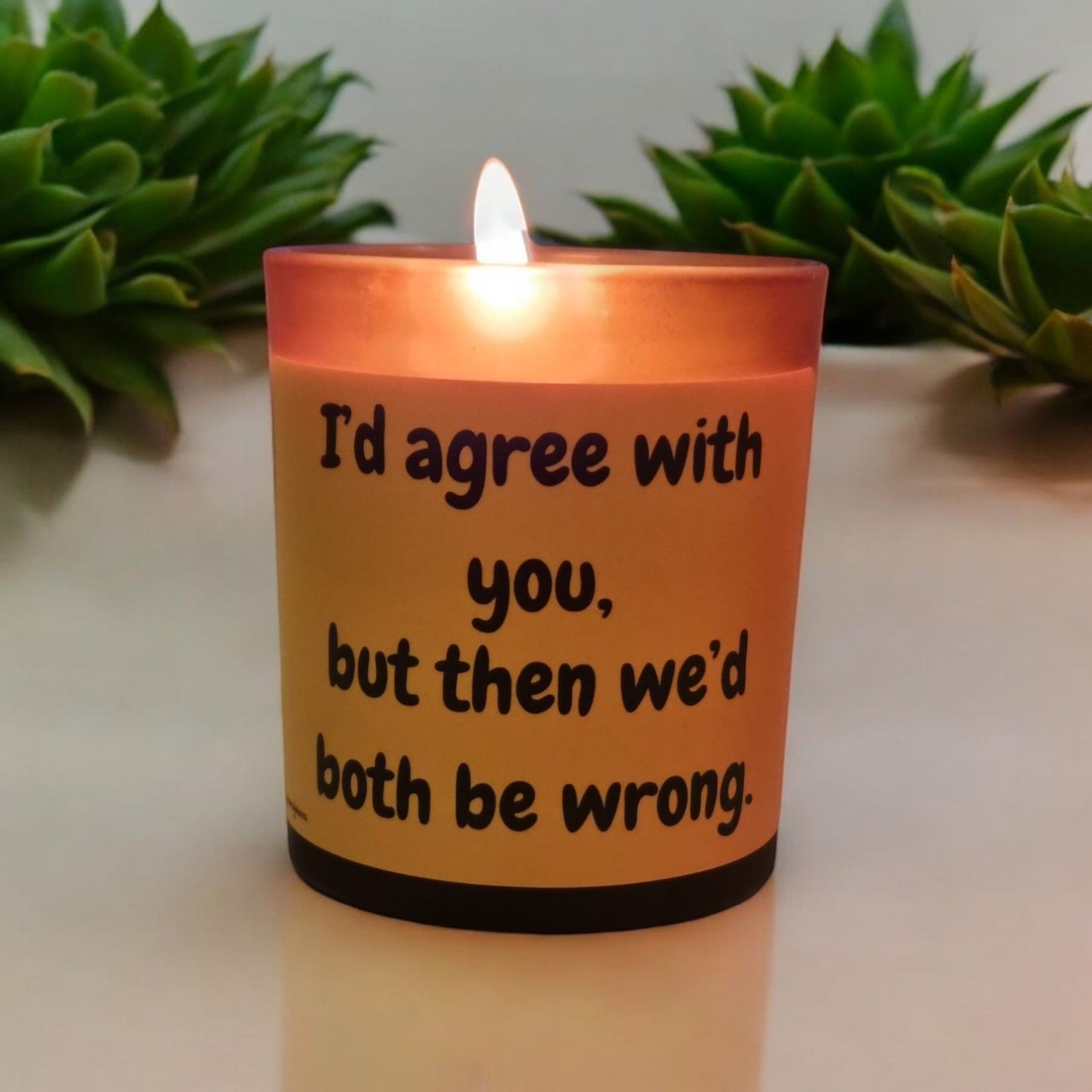 I’d Agree with You But Then We’d Both Be Wrong" Funny Scented Candle – Perfect Humour Gift for Friends, Family & Colleagues