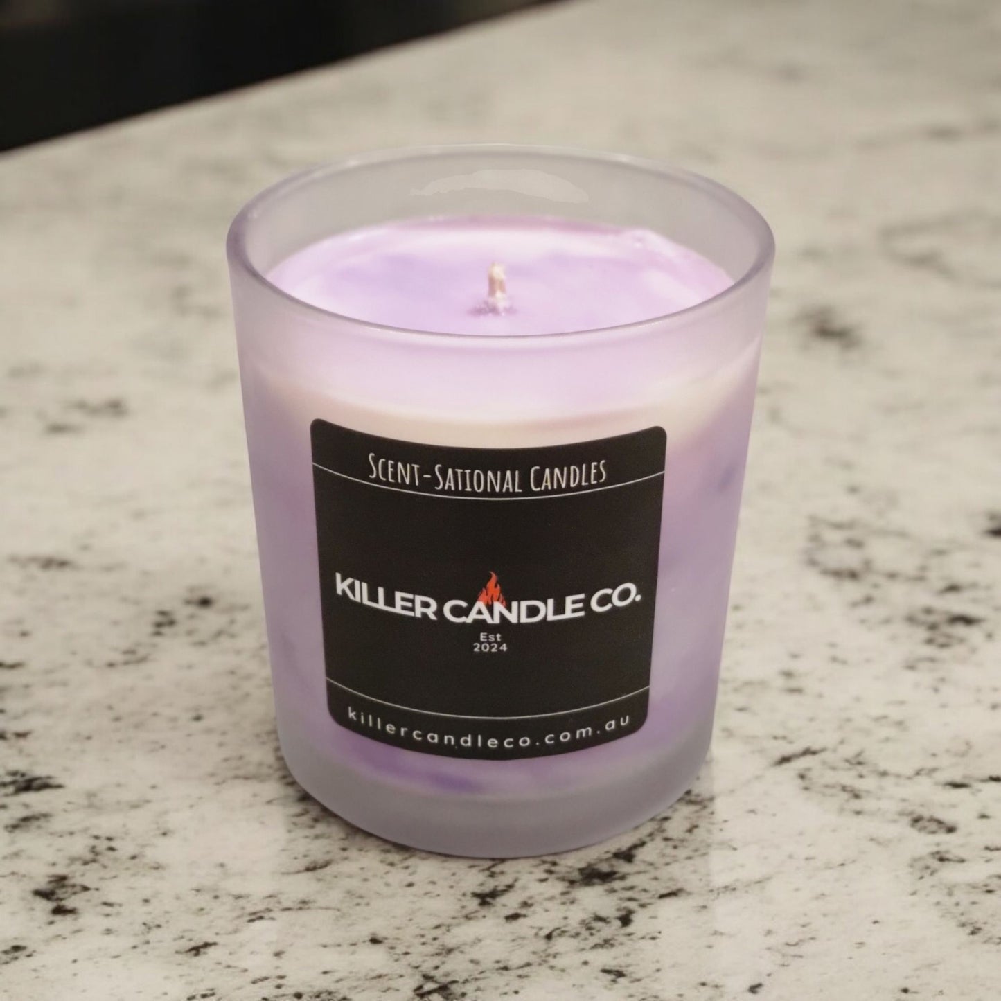 Fancy Coloured Marble Candles – Pink, Blue & Purple – Elegant Home Decor and Unique Gifts