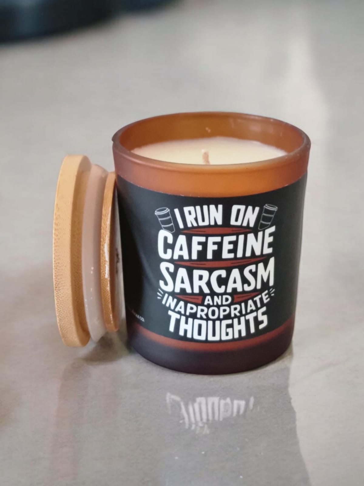 I Run on Caffeine & Sarcasm Candle