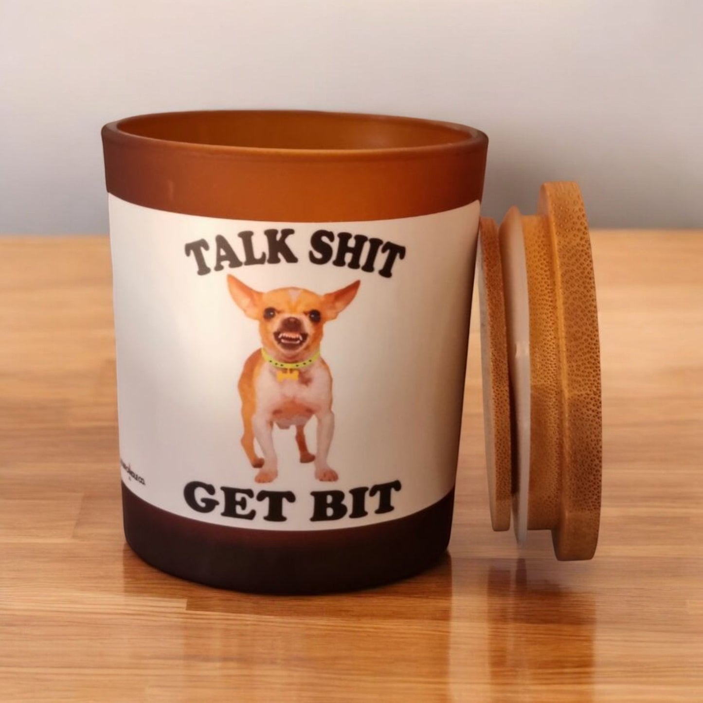 Talk Shit Get Bit Candle - Dog Lover Gift