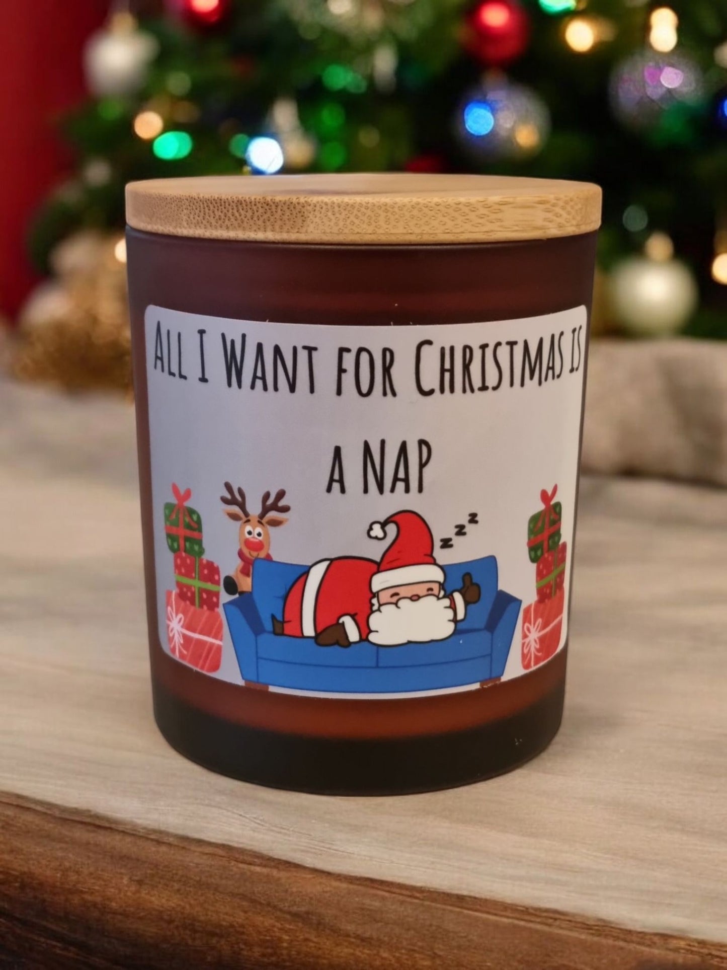 All I Want for Christmas is a Nap Funny Scented Candle