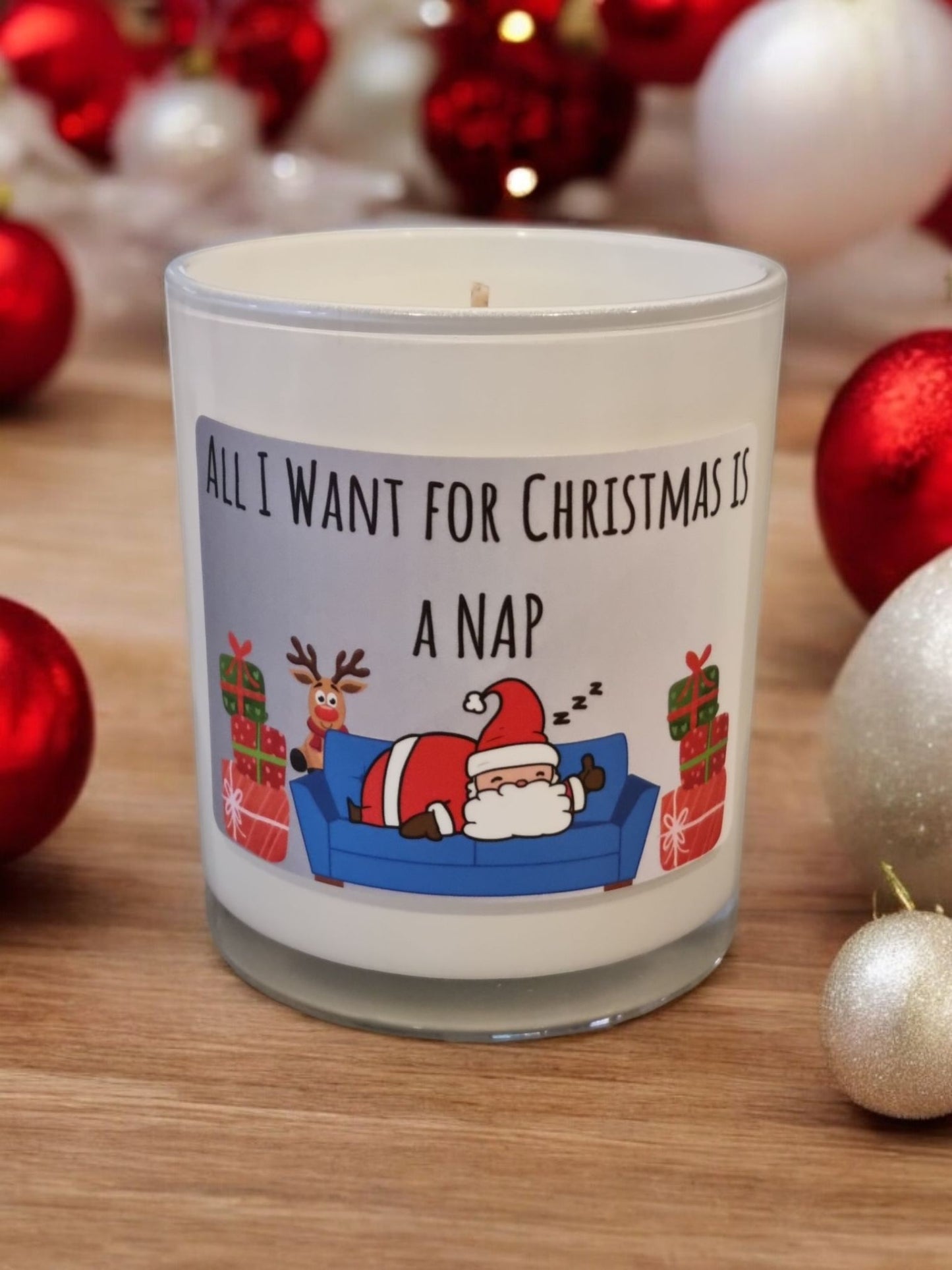 All I Want for Christmas is a Nap Funny Scented Candle