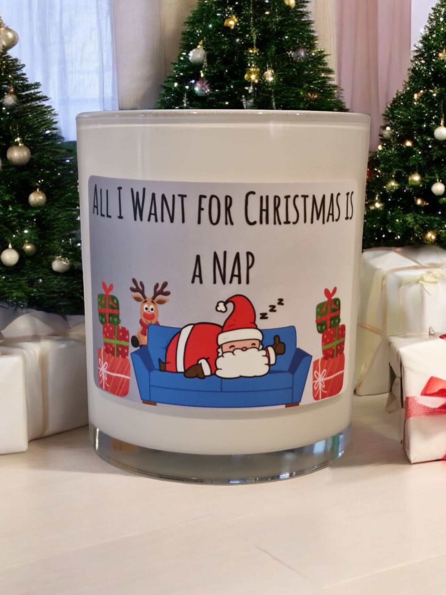 All I Want for Christmas is a Nap Funny Scented Candle