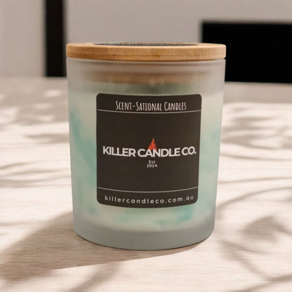 Fancy Coloured Marble Candles – Pink, Blue & Purple – Elegant Home Decor and Unique Gifts