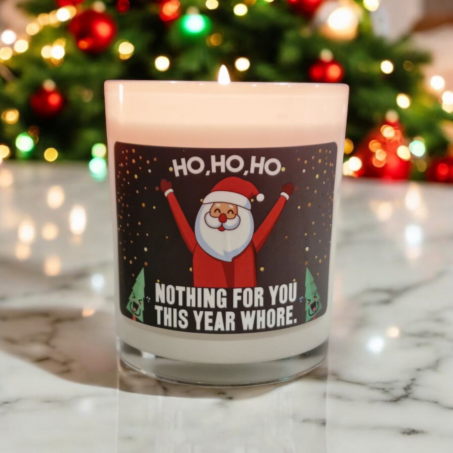 Ho,Ho,Ho Nothing For You Christmas Candle