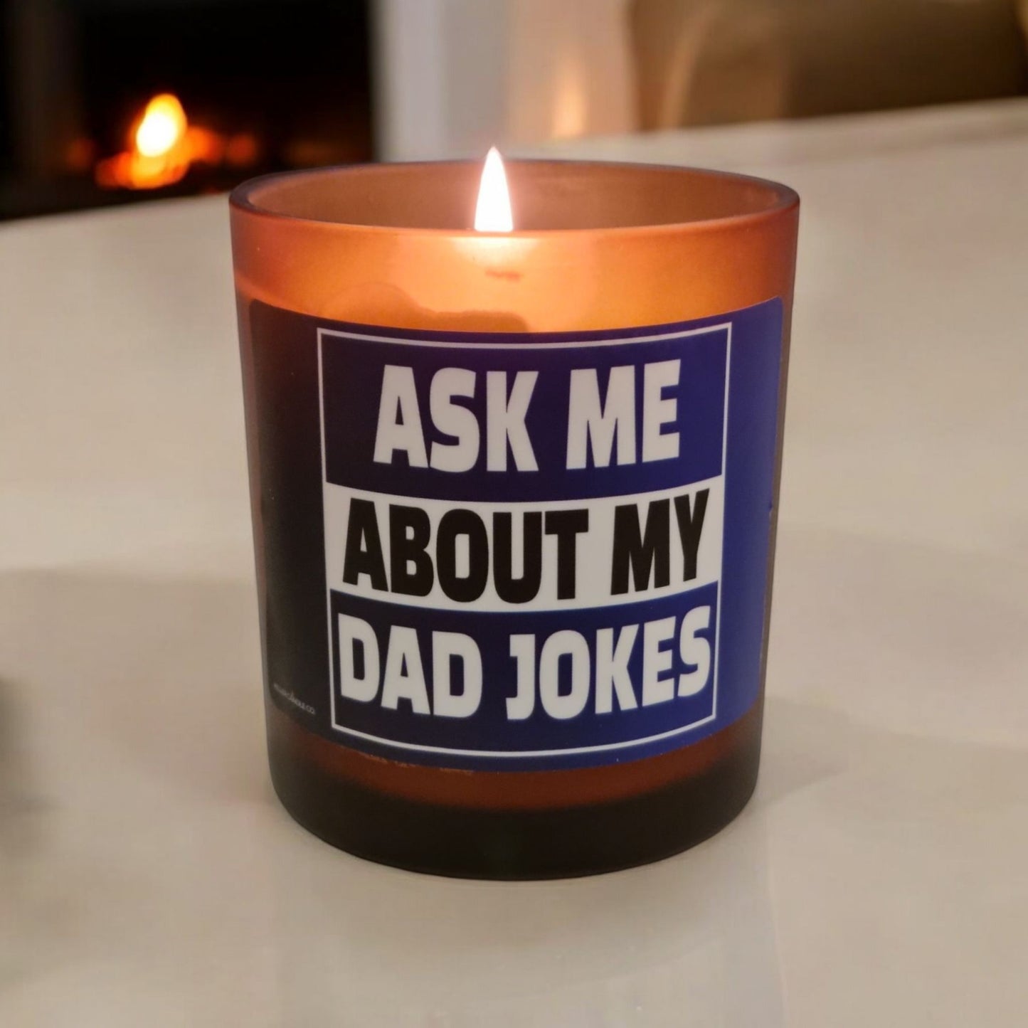 Ask Me About My Dad Jokes Candle
